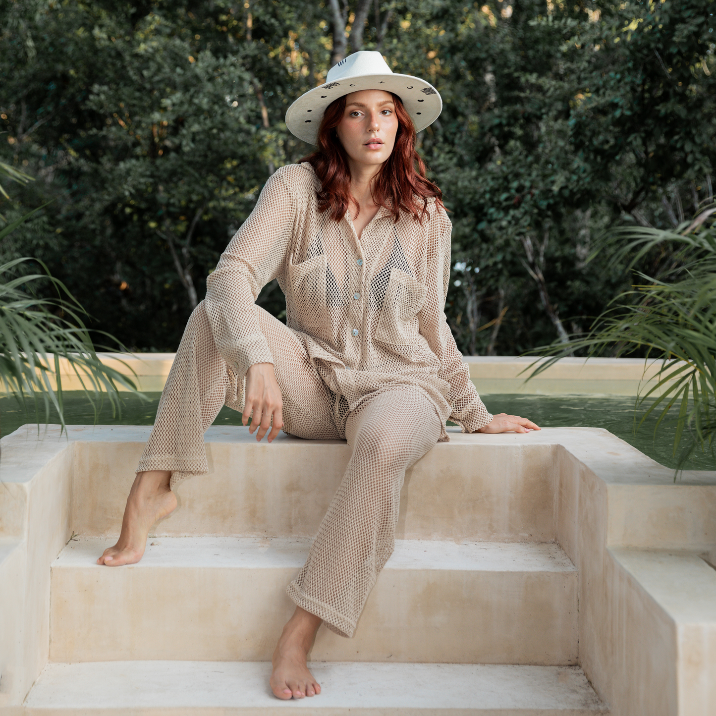 The Zen Crochet T-Shirt Nude