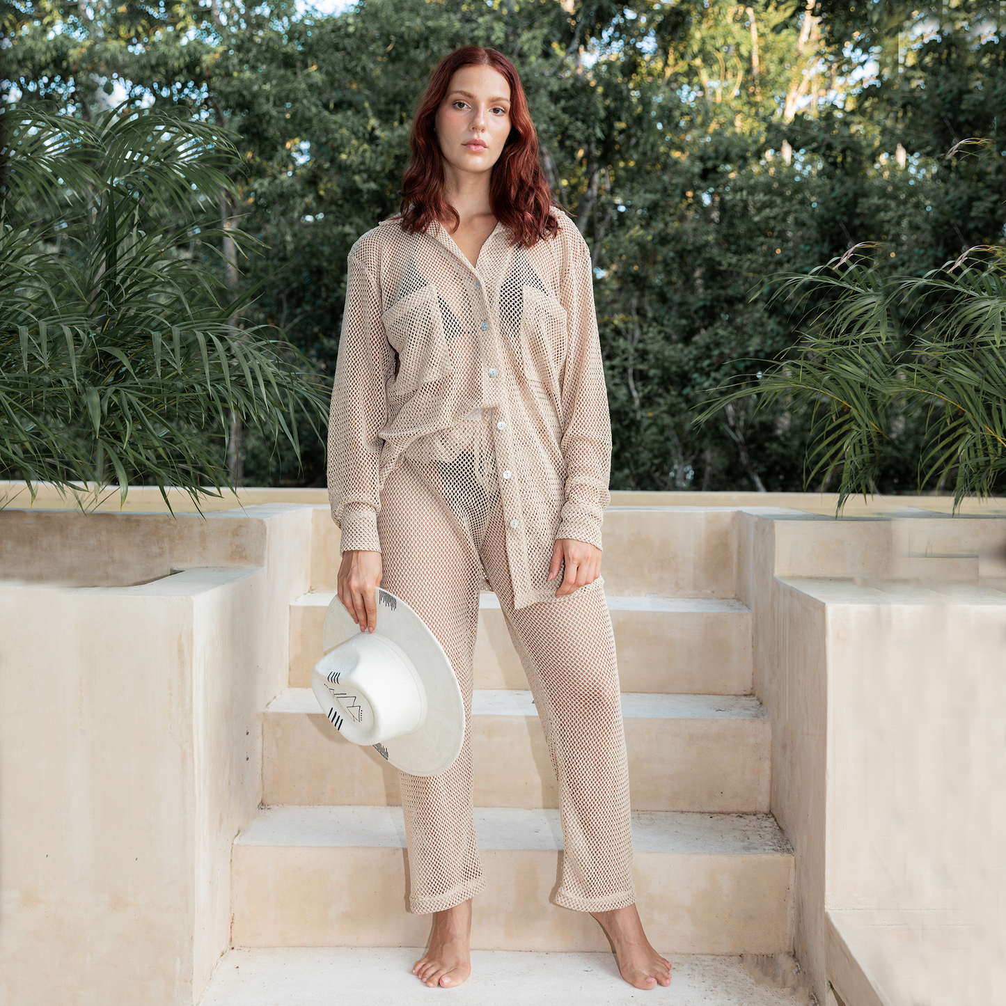 The Zen Crochet T-Shirt Nude