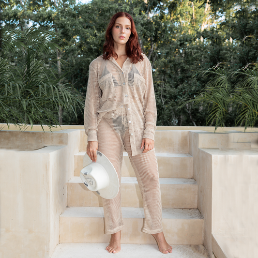 The Zen Crochet T-Shirt Nude
